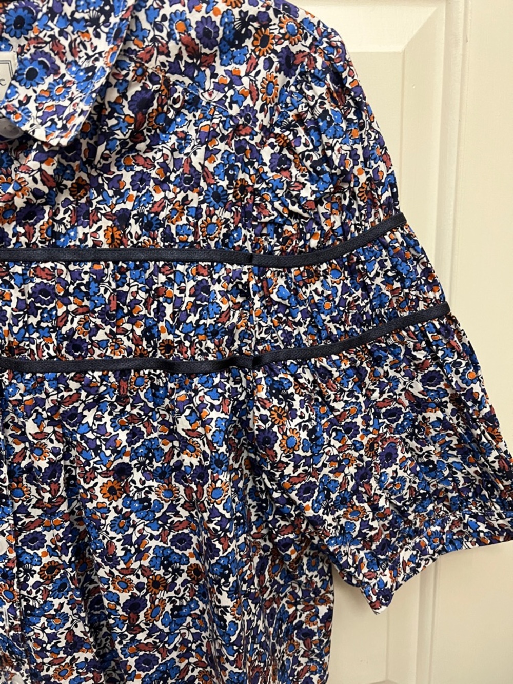 Leandra Shirred Yoke Blouse by Maeve - blue - Picture 9 of 11